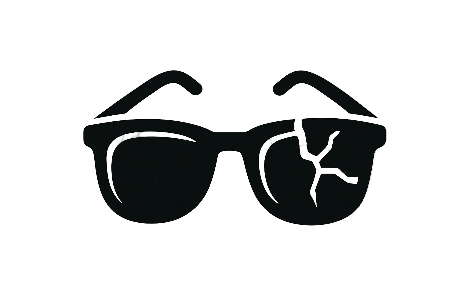 icon of broken sunglasses
